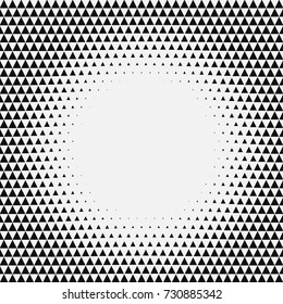 Vector retro style triangle background. Abstract dotted stippling engraving texture. Abstract geometric hipster fashion design print pattern