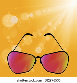 Vector Retro Sun Glasses