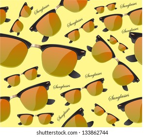 Vector retro sunglasses pattern