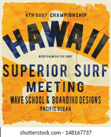 vector retro surf poster