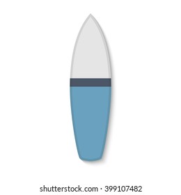 Vector retro surfboard isolated on white background. Surfboard icon