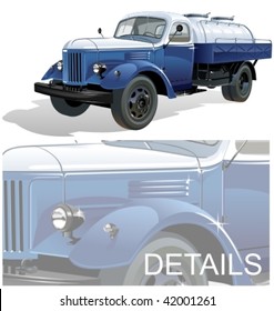 Vector retro tank car. More vector trucks see in my portfolio