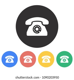 Vector retro telephone icon