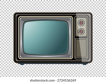 Mock up de televisão retro vetorial isolado