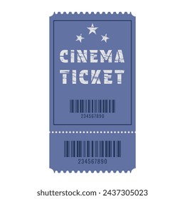 Vector Retro-Ticket im Retro-Stil mit Barcode.