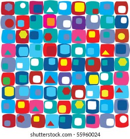 vector retro tiles background