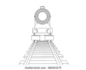 Vector retro train vintage symbol emblem