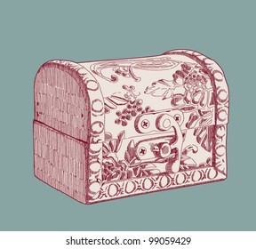 Vector Retro Treasure Chest