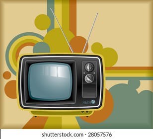 fondo vectorial retro tv