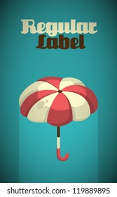  Vector Retro Umbrella Design