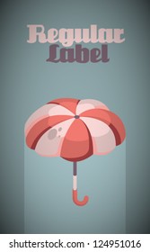 Vector Retro Umbrella Design