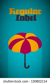 Vector Retro Umbrella Design