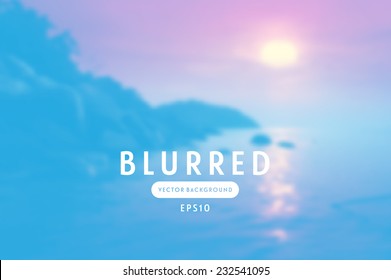 Vector retro unfocused photographic background - Thai sunset