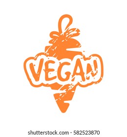 Vector retro vegan teal vintage stamp for quality mark.