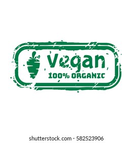 Vector retro vegan teal vintage stamp for quality mark.