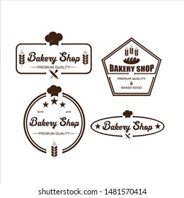 Vector Retro Vintage Bakery Emblem, Vector design elements, Templates, business signs, logos, identities, labels, icons, and objects, with EPS10 that can be edited.