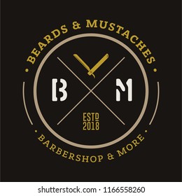 Vector Retro Vintage Emblem or Logotype Design Elements Business Sign Hipster Logo Identity