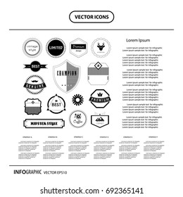 vector retro vintage frame and label 