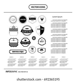 vector retro vintage frame and label 