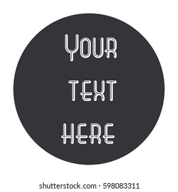 Vector retro vintage logo isolated on white background template