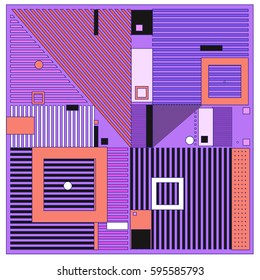 Vector Retro vintage memphis fashion style pattern. Illustration background Ideal for fabric design, paper print and website backdrop. Template background for holiday poster design.