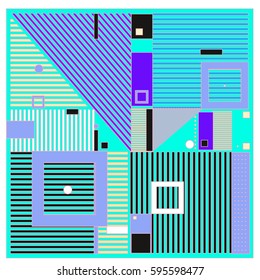 Vector Retro vintage memphis fashion style pattern. Illustration background Ideal for fabric design, paper print and website backdrop. Template background for holiday poster design.