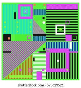 Vector Retro vintage memphis fashion style pattern. Illustration background Ideal for fabric design, paper print and website backdrop. Template background for holiday poster design.