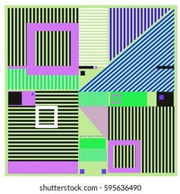 Vector Retro vintage memphis fashion style pattern. Illustration background Ideal for fabric design, paper print and website backdrop. Template background for holiday poster design.