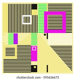 Vector Retro vintage memphis fashion style pattern. Illustration background Ideal for fabric design, paper print and website backdrop. Template background for holiday poster design.
