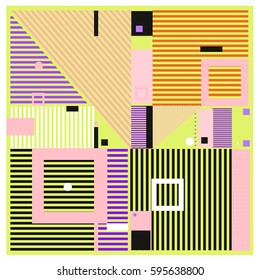Vector Retro vintage memphis fashion style pattern. Illustration background Ideal for fabric design, paper print and website backdrop. Template background for holiday poster design.