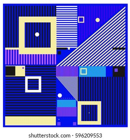 Vector Retro vintage memphis fashion style pattern. Illustration background Ideal for fabric design, paper print and website backdrop. Template background for holiday poster design.