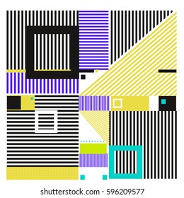 Vector Retro vintage memphis fashion style pattern. Illustration background Ideal for fabric design, paper print and website backdrop. Template background for holiday poster design.