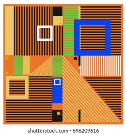 Vector Retro vintage memphis fashion style pattern. Illustration background Ideal for fabric design, paper print and website backdrop. Template background for holiday poster design.