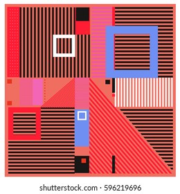 Vector Retro vintage memphis fashion style pattern. Illustration background Ideal for fabric design, paper print and website backdrop. Template background for holiday poster design.