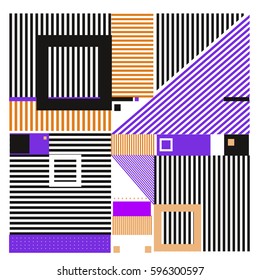 Vector Retro vintage memphis fashion style pattern. Illustration background Ideal for fabric design, paper print and website backdrop. Template background for holiday poster design.