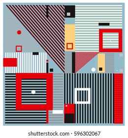 Vector Retro vintage memphis fashion style pattern. Illustration background Ideal for fabric design, paper print and website backdrop. Template background for holiday poster design.