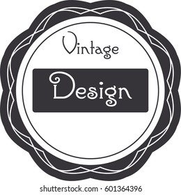 Vector retro vintage old logo template isolated on white background