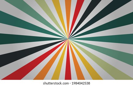 vector retro vintage on sunrays background