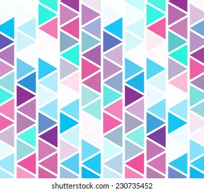 Vector retro / vintage pattern background with triangles, geometric design. Hipster style