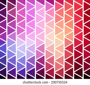 Vector retro / vintage pattern background with triangles, geometric design. Hipster style