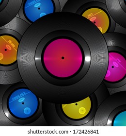 Vector retro vinyl background illustration