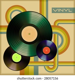 vector retro vinyl cover