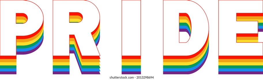 Vector Of the Retro word PRIDE
