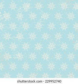 Vector  retro worn background with flakes. Vintage Christmas pattern. Old worn appearance. Use for texture of banner, postcard, poster, invitation etc. Eps 10 vector file. 