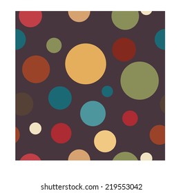 Vector retro|vintage seamless circle pattern wrapping paper design 