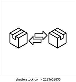 Vector return shipping icon. Premium quality graphic design for websites, web design, mobile app, infographics.