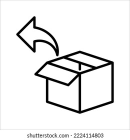 Vector return shipping icon. Premium quality graphic design for websites, web design, mobile app, infographics.