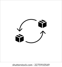 Vector return shipping icon. simple thin line icons for websites, web design, mobile app, infographics