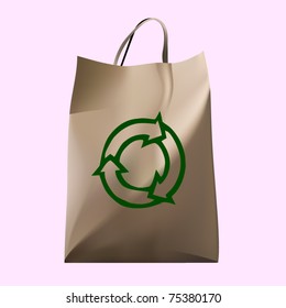 vector reusable paper bag