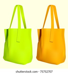 vector reusable shopping bags